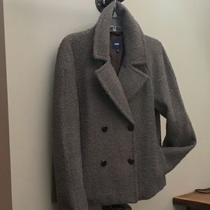 Brown GAP Pea coat sz:med; essentially new